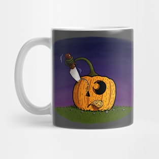 A Pumpkin Carving Itself Mug